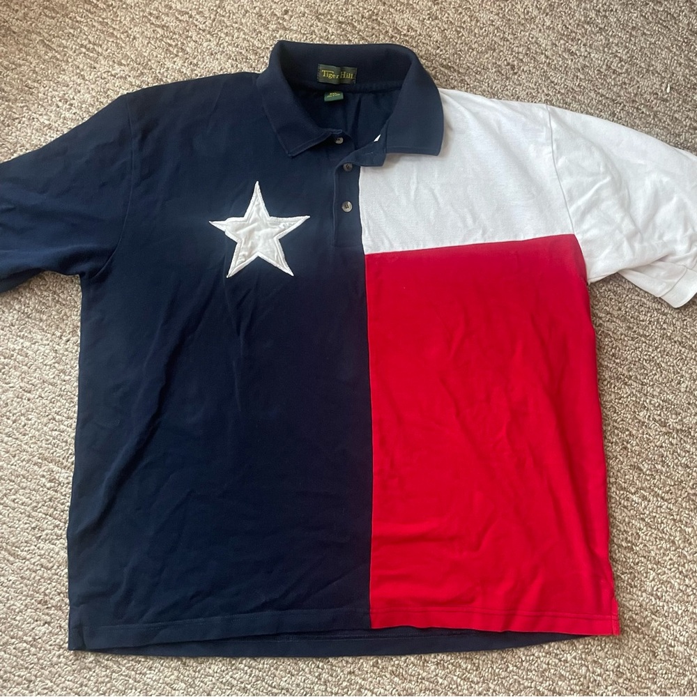 Tiger Hill Texas Flag Polo
